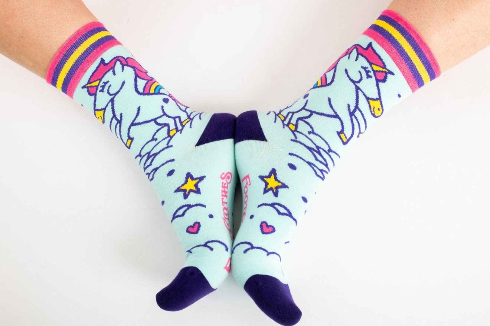 Cute Unicorn Crew Socks - Damned Threads